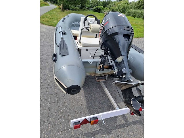 Quicksilver - 350 alu rib + atlanta trailer + 25 pk suzuki - rubberboot - afbeelding 29 van  43