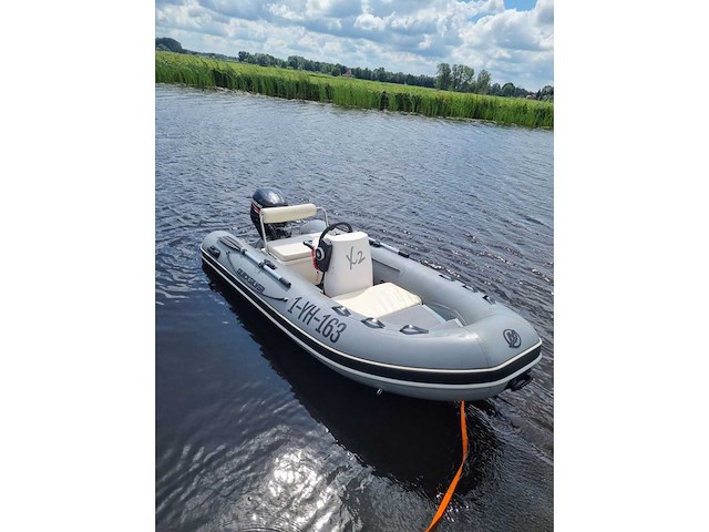 Quicksilver - 350 alu rib + atlanta trailer + 25 pk suzuki - rubberboot - afbeelding 42 van  43