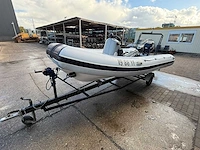 Quicksilver 450 hypalon tubes rib boot + buitenboordmotor 35pk + trailer - afbeelding 3 van  28