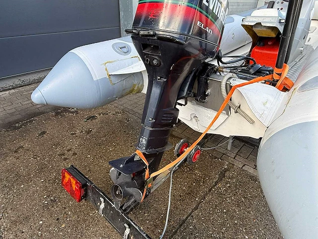 Quicksilver 450 hypalon tubes rib boot + buitenboordmotor 35pk + trailer - afbeelding 21 van  28