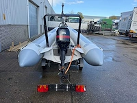 Quicksilver 450 hypalon tubes rib boot + buitenboordmotor 35pk + trailer - afbeelding 28 van  28