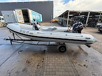 Quicksilver 450 hypalon tubes rib boot + buitenboordmotor 35pk + trailer - afbeelding 23 van  28