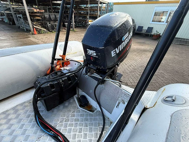 Quicksilver 450 hypalon tubes rib boot + buitenboordmotor 35pk + trailer - afbeelding 6 van  28