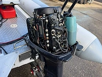 Quicksilver 450 hypalon tubes rib boot + buitenboordmotor 35pk + trailer - afbeelding 14 van  28