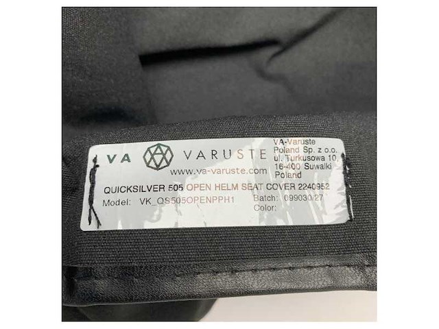 Quicksilver waterproof marine helm seat cover for quicksilver 505 open - vk_qs505openp - afbeelding 1 van  1