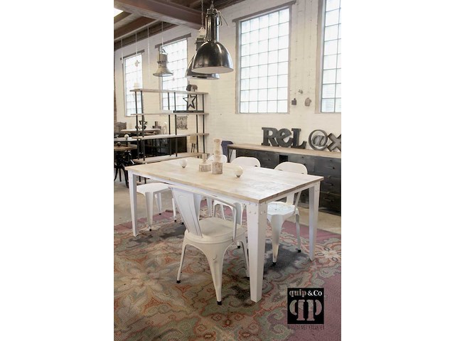 Quip & co - 180x80cm - industriële eettafel - afbeelding 1 van  3