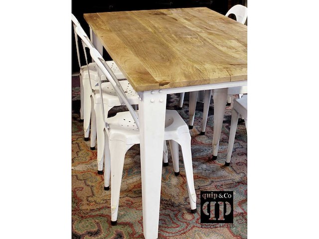 Quip & co - 180x80cm - industriële eettafel - afbeelding 3 van  3