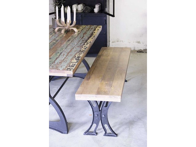 Quip & co - bank met gietijzeren onderstel - afbeelding 2 van  3