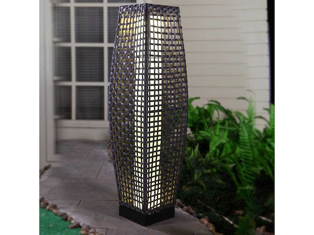 Quokware vierkant rotan buitenverlichting (6ox21cm) - afbeelding 1 van  9