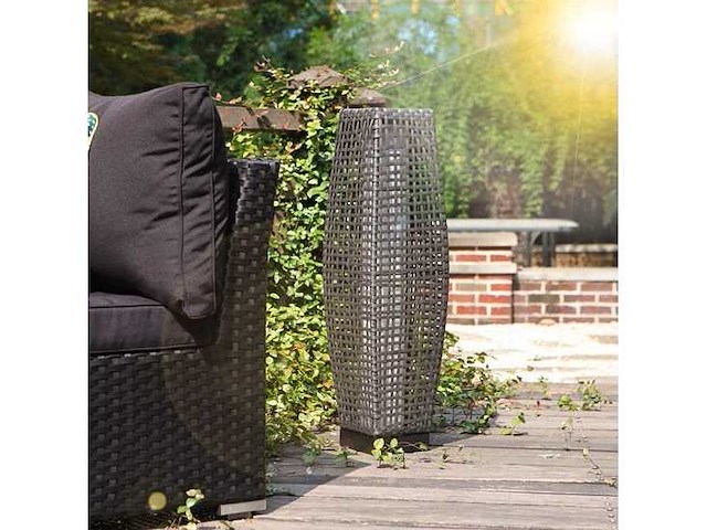 Quokware vierkant rotan buitenverlichting (6ox21cm) - afbeelding 9 van  9