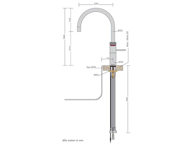 Quooker - fusion round combi e - keukenmengkraan - afbeelding 2 van  3