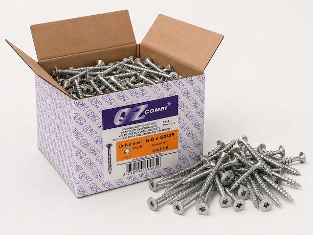 Qz - pozi bit - 6.0x50/35 - spaanplaatschroeven - 100 pack (100x) - afbeelding 1 van  1