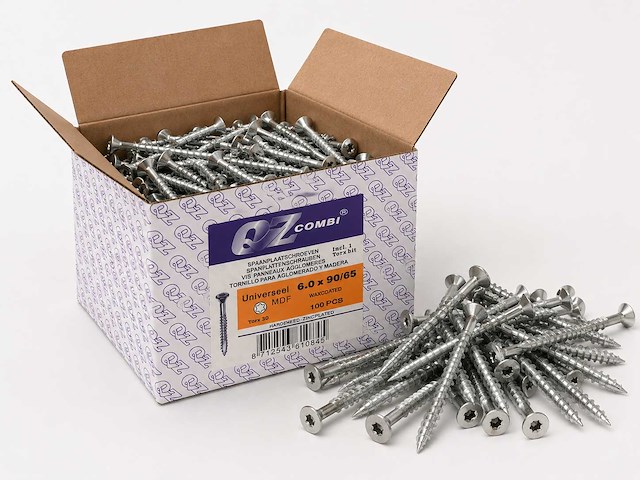Qz - torx bit - 6.0x90/65 - spaanplaatschroeven - 100 pack (100x) - afbeelding 1 van  1