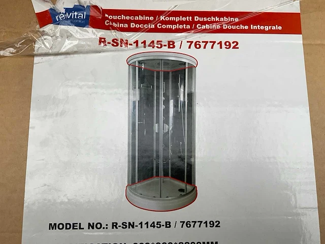 R-sn-1145-b douchecabine bodem en dak (2x) - afbeelding 1 van  7