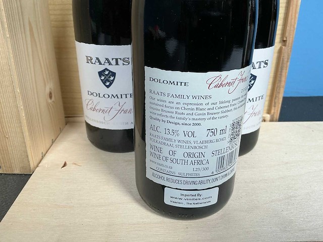 Raats dolomite cabernet franc rode wijn 2022 (9x) - afbeelding 3 van  3