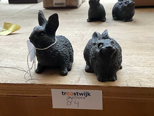 Rabbit decoratief beeld (2x) - afbeelding 3 van  3