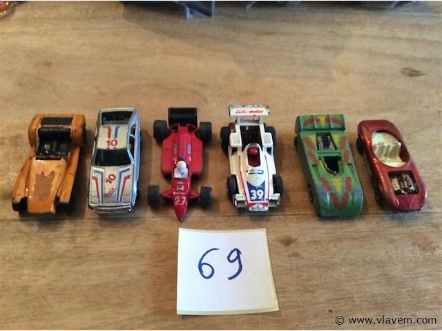 Raceauto's 6stuks - afbeelding 1 van  3