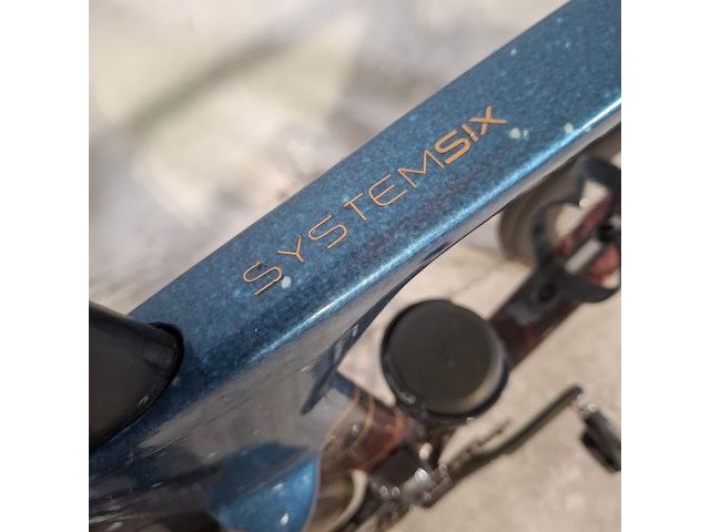 Racefiets, cannondale, systemsix, acid red, carbon ultegra - afbeelding 12 van  14