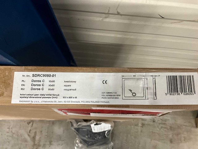 Radaway sdrc9090-01 douchebak - afbeelding 3 van  4