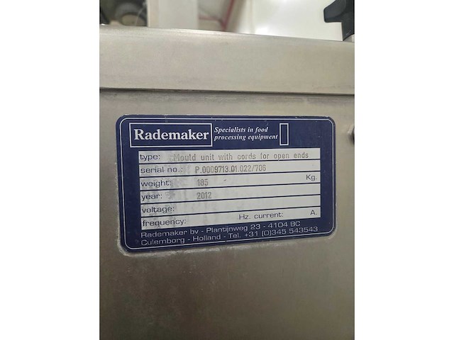 Rademaker - 2012 - croissant machine - afbeelding 31 van  37