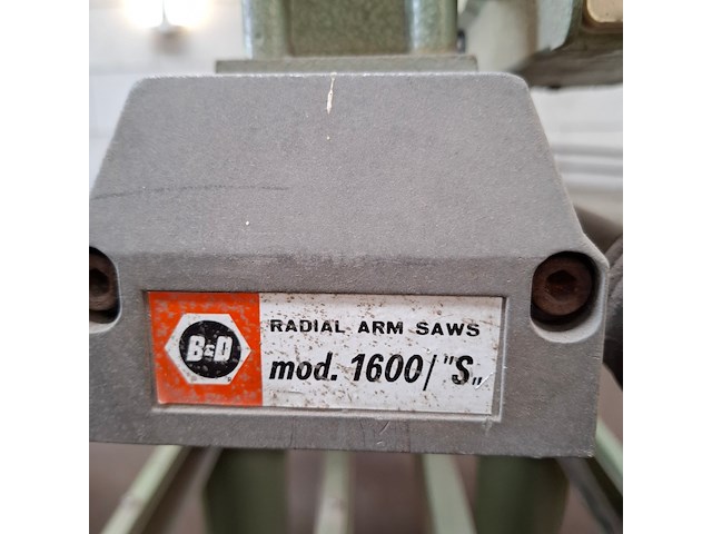 Radiaalzaag dewalt, 1600/s, bouwjaar 1989 - afbeelding 7 van  10