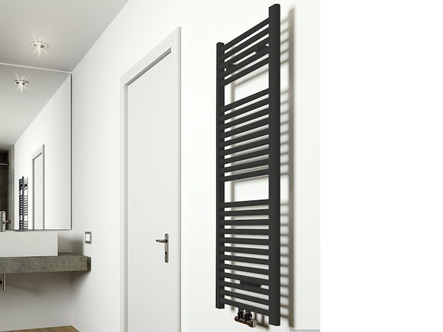 Radiator 118,5 x 45 cm wb, elara 41.3585, mat zwart - afbeelding 1 van  3