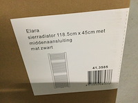 Radiator 118,5 x 45 cm wb, elara 41.3585, mat zwart - afbeelding 3 van  3