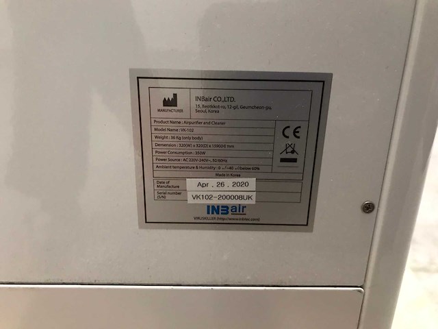 Radic8 (vk-102) viruskiller air purifier - afbeelding 7 van  7