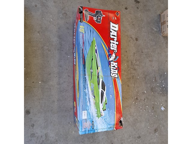 Radiografisch bestuurbare speedboot, darter king, mosquito craft-757, groen - afbeelding 4 van  12