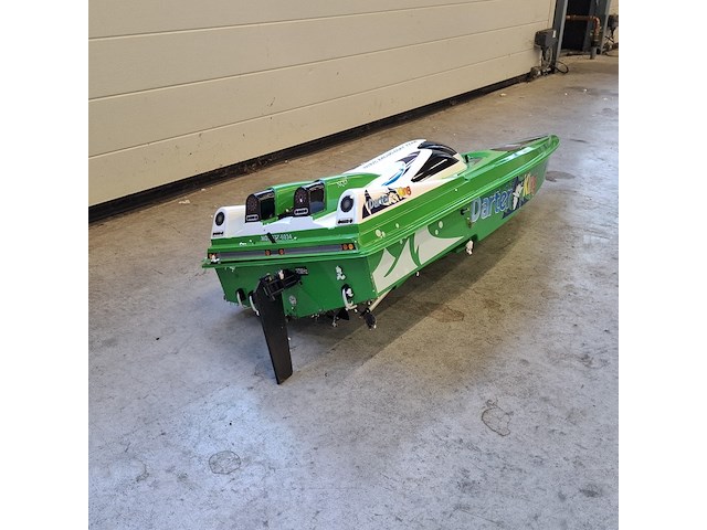 Radiografisch bestuurbare speedboot, darter king, mosquito craft-757, groen - afbeelding 8 van  12