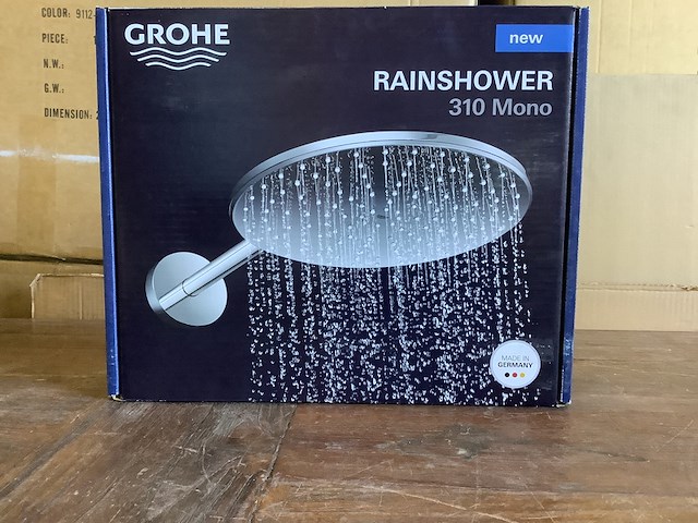 Rainshower mono hoofddouche, grohe, mono 310, 264558000, chroom - afbeelding 1 van  3