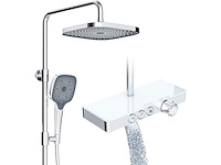 Rainsworth thermostatische douchemengset en glazen plank chroom - afbeelding 1 van  3