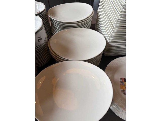 Rak porseleinen bord (48x) - afbeelding 2 van  2