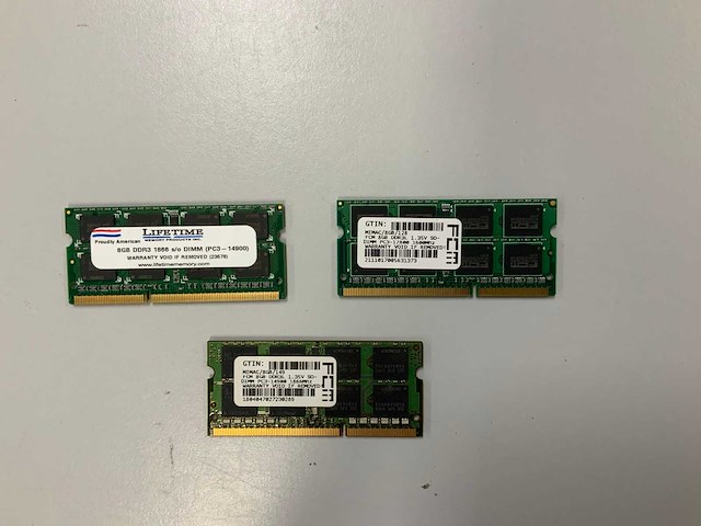 Ram 24gb(3x 8gb) 1866/1600mhz ddr3 so-dimm sticks - afbeelding 1 van  2