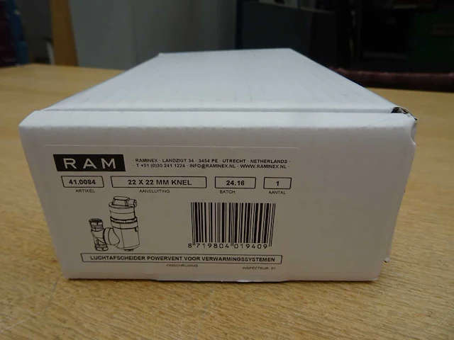 Raminex - powervent 22 x 22mm knel - luchtafscheider (4x) - afbeelding 2 van  2