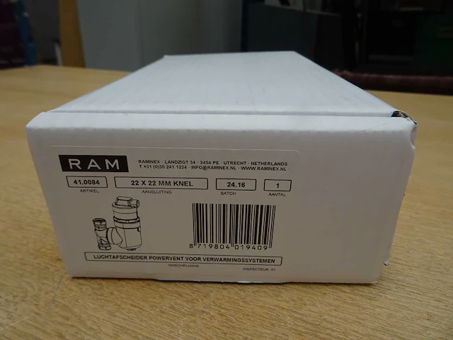 Raminex - powervent 22 x 22mm knel - luchtafscheider - afbeelding 2 van  2