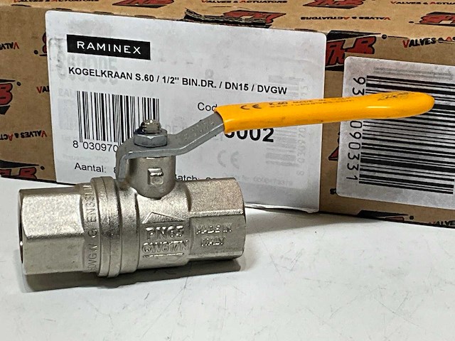 Raminex kogelkraan 1/2” din15 (19x) - afbeelding 1 van  5