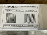 Raminex silkline uno led spiegel 700x1200mm rvs mat kader 230v - afbeelding 2 van  5