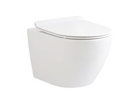 Randloos hangtoilet, aloni, eco 2 in 1 dual flush, wit - afbeelding 1 van  3