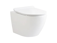 Randloos hangtoilet, aloni, eco 2 in 1 dual flush, wit - afbeelding 1 van  4