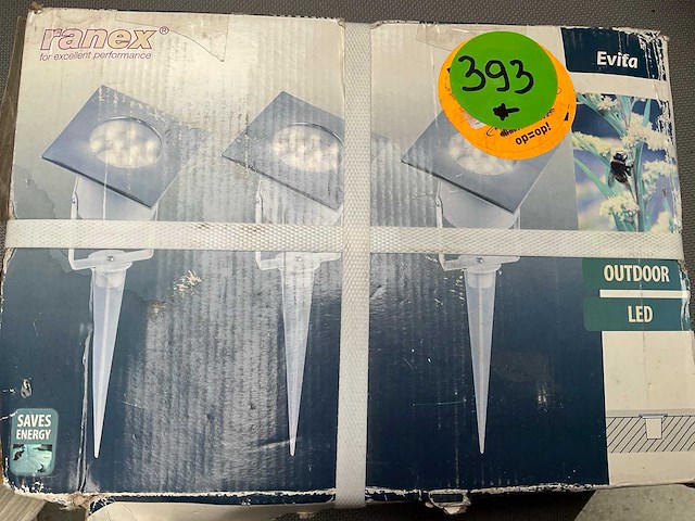 Ranex led set van 3 vloerinbouwspots evita hoekig aluminium - afbeelding 2 van  2