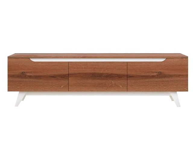 Rani - tv meubel - wit/okkernoot 180 cm - afbeelding 3 van  10