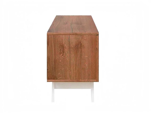 Rani - tv meubel - wit/okkernoot 180 cm - afbeelding 6 van  10