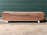 Rani - tv meubel - wit/okkernoot 180 cm - afbeelding 2 van  10