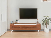 Rani - tv meubel - wit/okkernoot 180 cm - afbeelding 5 van  10