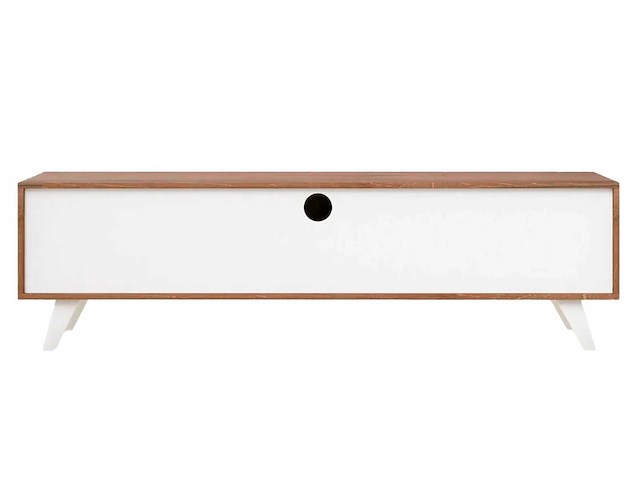 Rani - tv meubel - wit/okkernoot 180 cm - afbeelding 7 van  10