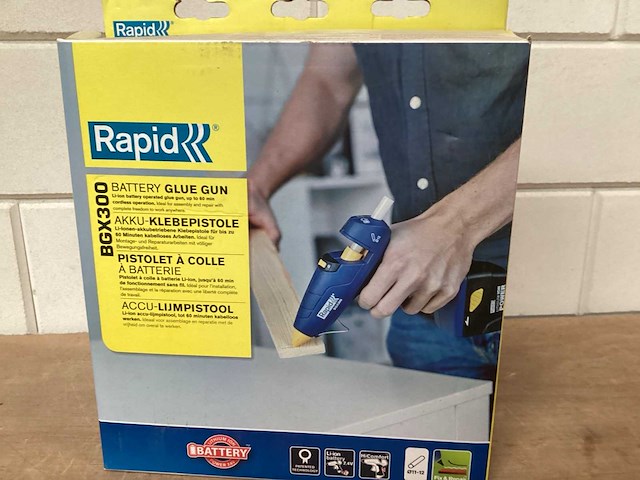 Rapid bgx300 lijmpistool, met oplaadbare accu - afbeelding 1 van  3