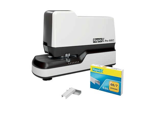 Rapid elektrische nietmachine pro 90ec niet tot 50 vel wit - afbeelding 1 van  4