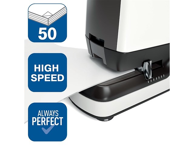 Rapid elektrische nietmachine pro 90ec niet tot 50 vel wit - afbeelding 3 van  4