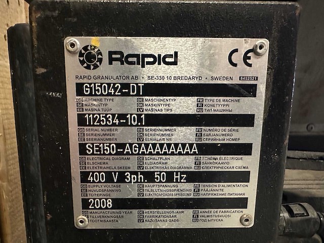 Rapid g15042-dt kunststofgranulator - afbeelding 2 van  4